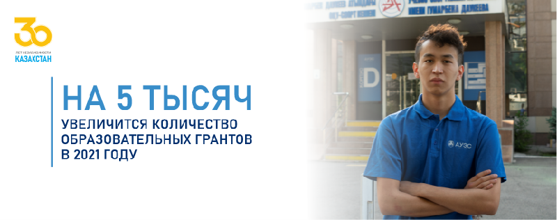На 5 тысяч увеличится количество образовательных грантов в 2021 году